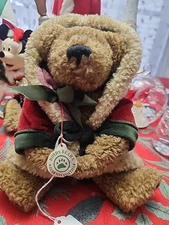 Boyds Bears XMAS Bear Northstar VTG Plush Red Green Robe JB Bean  SEE PICTURES