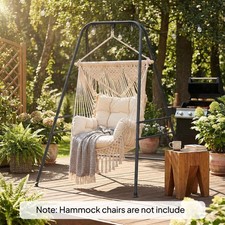 Hammock Chair Stand Only, Hanging Chair Stand, 150KG Load, Black