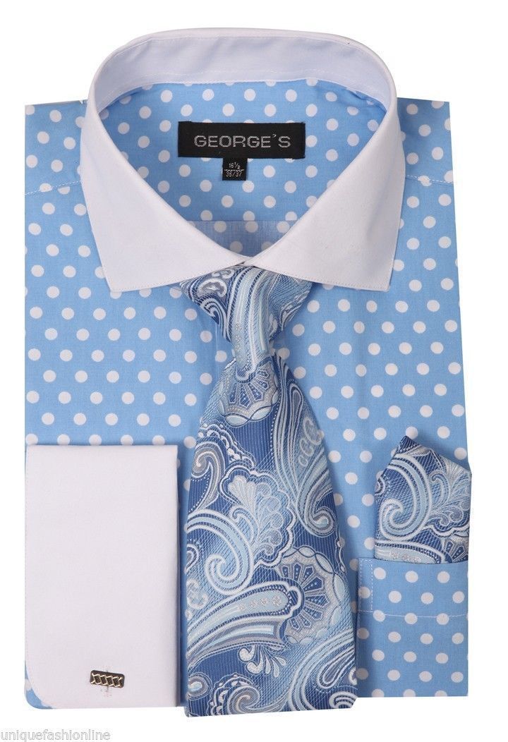 french blue men's dress shirt The Original Dress Collar Polo French Blue 3XL / French Blue main image 1