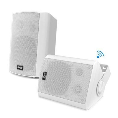 Pyle Wall Mount Waterproof & Bluetooth 5.25'' In/Outdoor System PDWR51BTWT