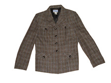 Pendleton Vintage Women s Blazer Sz 10 Wool Lambs Wool blend Plaid Made In USA