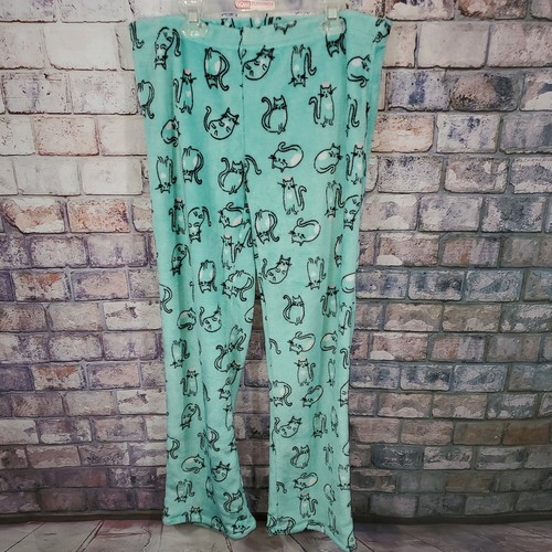 Pantalones de pijama de felpa para mujer azules ropa de salón pantalones suaves Joe Boxer talla M - Imagen 1 de 4