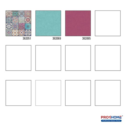 Profhome 362051-GU Landhaus Tapete Kachelmuster matt blau violett creme 5,33 m2 - Bild 8 von 8