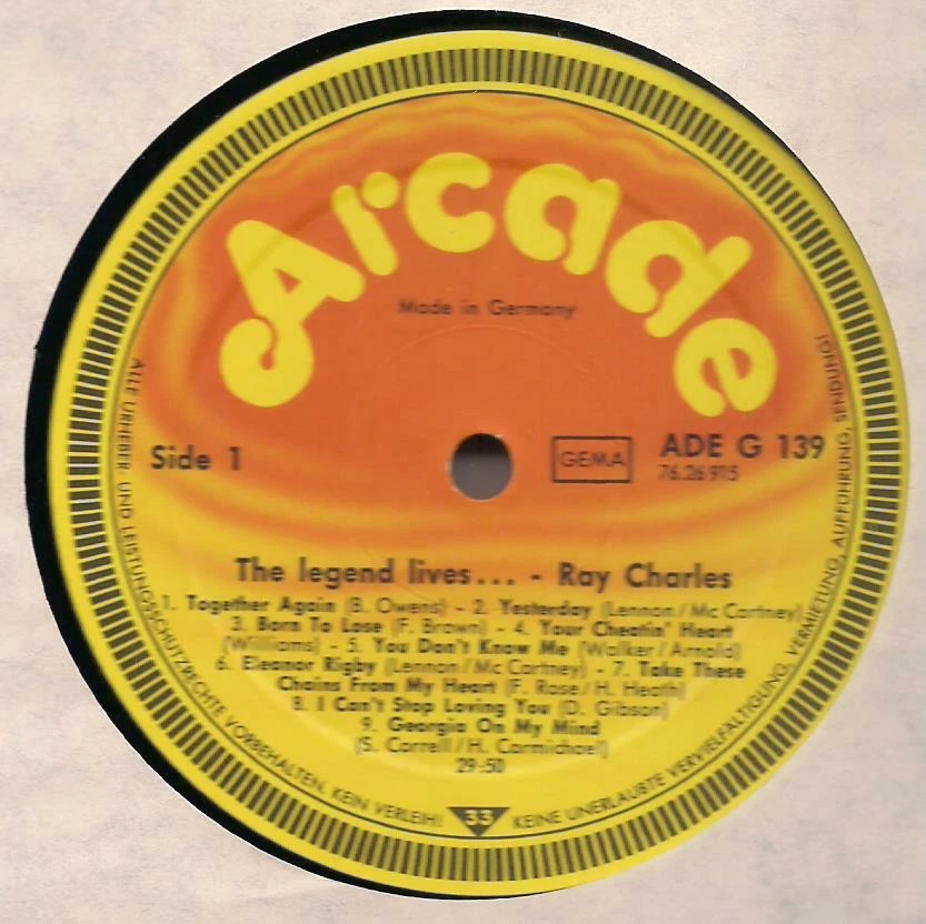 Ray Charles The Legend Lives 2- LP Arcade Set - Image 2 of 4