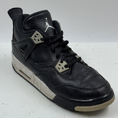 Nike Air Jordan 4 Retro BG ''Oreo'' 2014 Youth Sneakers Sz 6Y Black 408452-003
