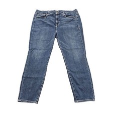 Good American Good Legs Cropped jeans womens size 22 Blue Denim Stretch 5 pocket