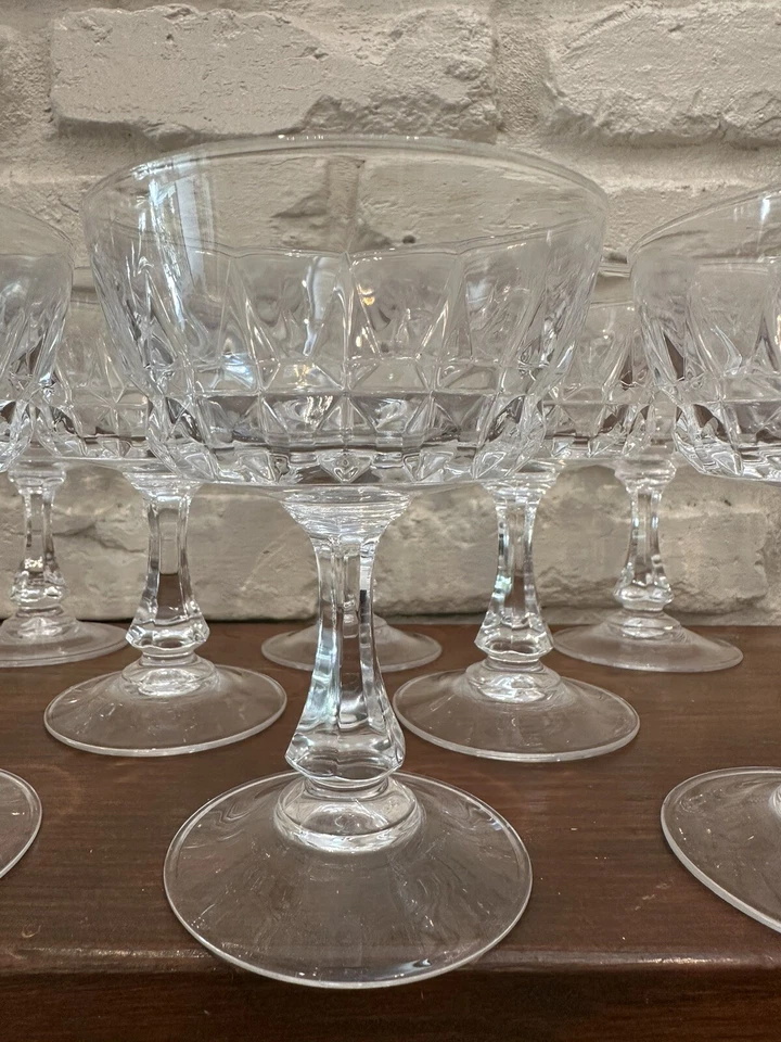 Cristal d'Arques Durand VERSAILLES Sherbet, Postre, Copas de Champán, Juego de 12 Foto 4 de 4