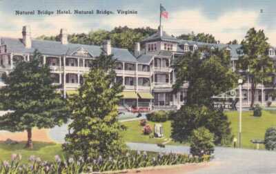 Natural Bridge Hotel - Natural Bridge VA, Virginia - pm 1951 - Linen