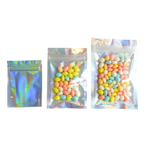100 pcs Colorful Foil Zip lock Pouches Food Storage Zipper Bags Smell Proof Bags - Picture 15 of 22