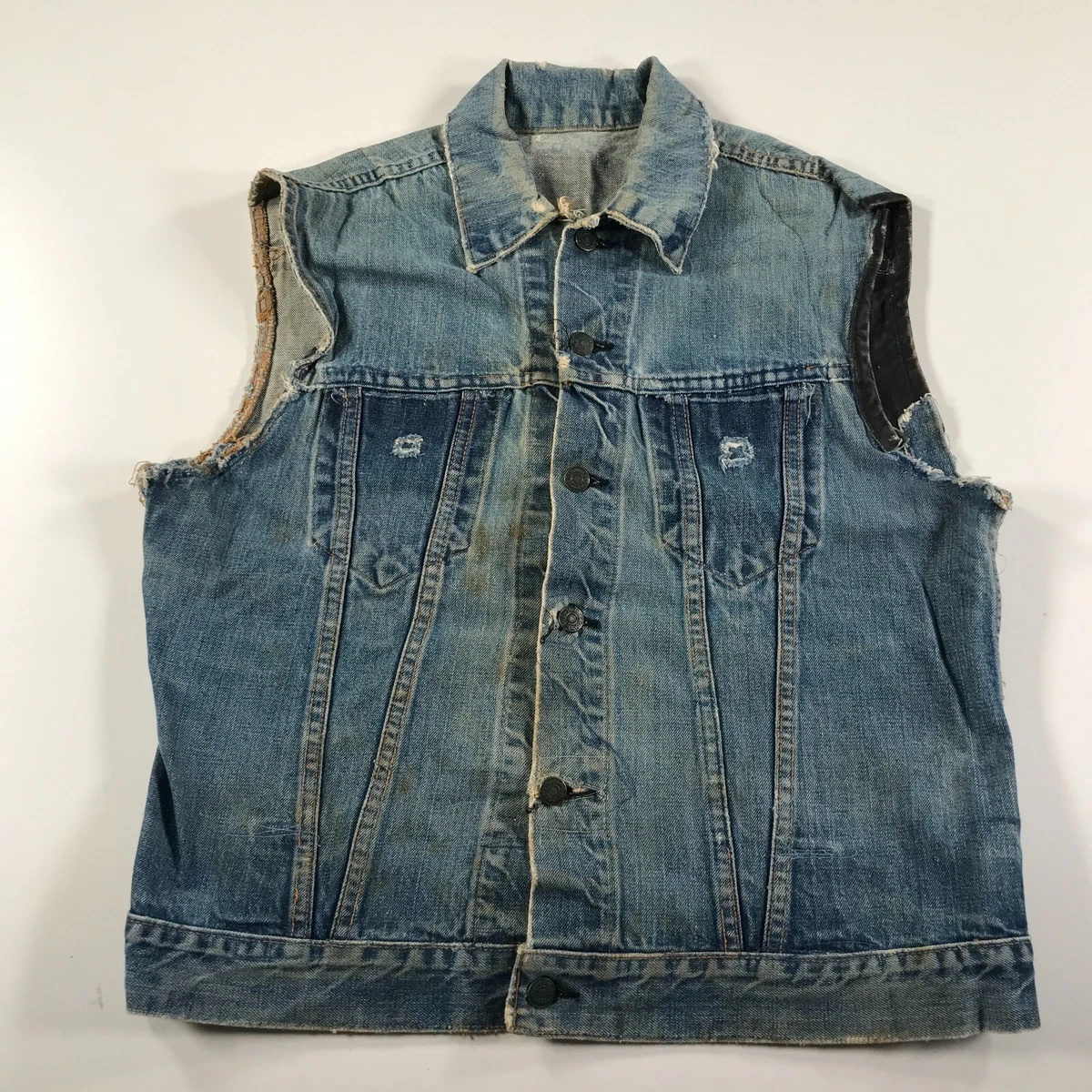Mens denim top vest levi's