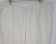 Alfred Dunner NWT Ivory Classic Fit Pull On Elastic Waist Pants Size 22W