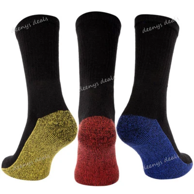 XCLUSIVISTA 1-20 Pairs Mens Heavy Duty Work Cushioned Foot Winter Warm Crew Socks Size 6-14