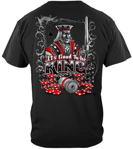 Good To Be King Poker 100% Cotton Black T-Shirt