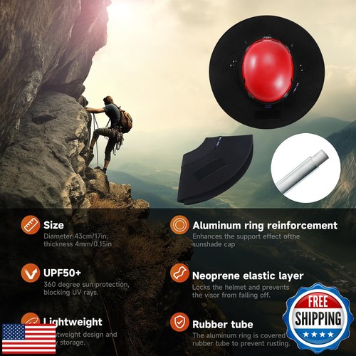 Tontron Climbing Helmet Visor,Helmet Brim,Helmet Sunshade,Safety Helmets Sun - Picture 2 of 4