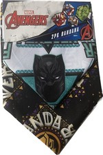 Marvel Avengers 2PK Pet Bandana 17.5  X 17.5" Wakanda Forever Black Panther