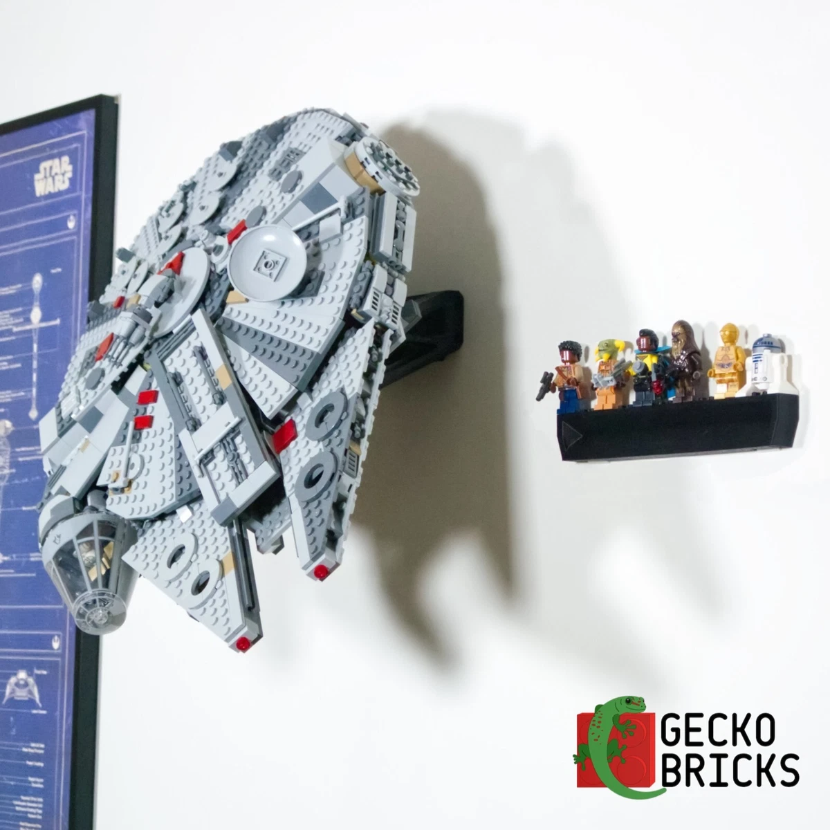 Gecko Bricks Wall mount for LEGO Wars Millennium Falcon 75257 | eBay