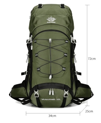 VANAHEIMR Wanderrucksack 60L Trekkingrucksack – Ultraleicht, ergonomisch, mit H - Bild 4 von 20