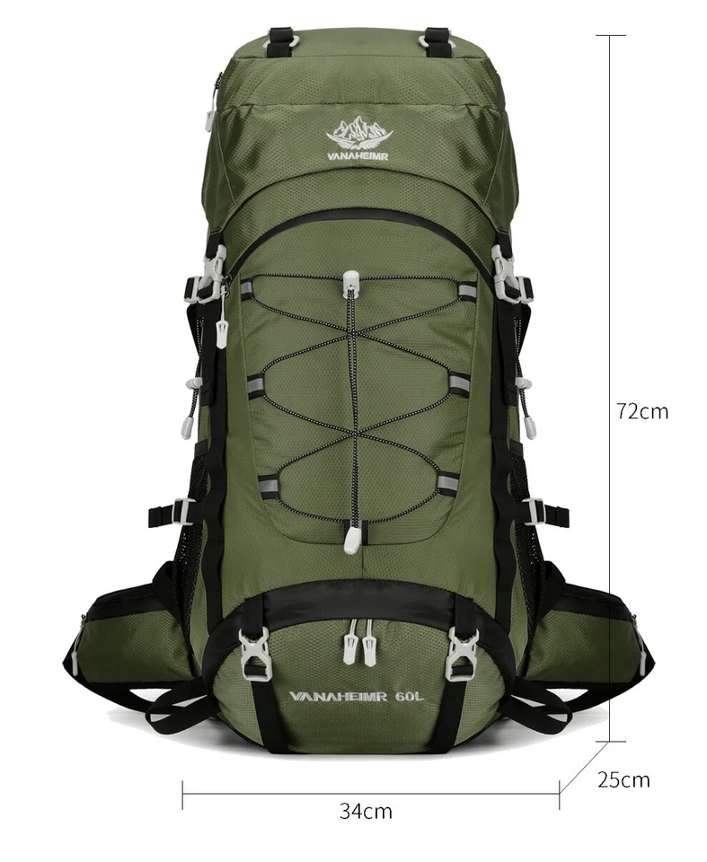 VANAHEIMR Wanderrucksack 60L Trekkingrucksack – Ultraleicht, ergonomisch, mit H - Bild 4 von 4