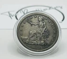1876 S - Trade Dollar - San Fran. Mint - Historical Silver Coin - Grade worthy