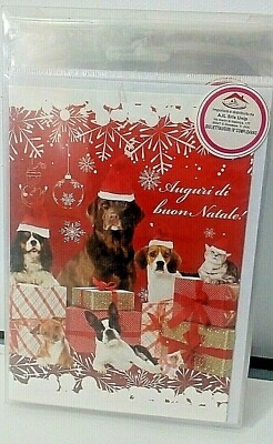 Set 10 Biglietti Di Natale Nostalgici Con Buste - Motivo Cappelli E Alci Vintage - Formato DIN A6 (14,8x10,5 Cm) - Stampati In Germania Su Carta 300g/m²