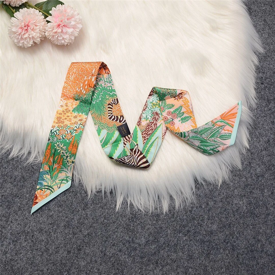 Bufandas de seda morera pañuelo para el cuello bufanda de seda accesorios para mujeres 1 pieza Foto 4 de 4