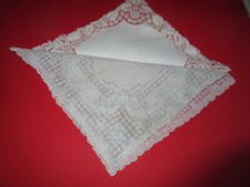 2 Vintage french hankies 1 wedding hanky 1 Lace ALENCON Top Condition age