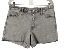 Universal Thread Jean Shorts Gray Stretch Button Vintage Midi Sz 12 / 31 NWT