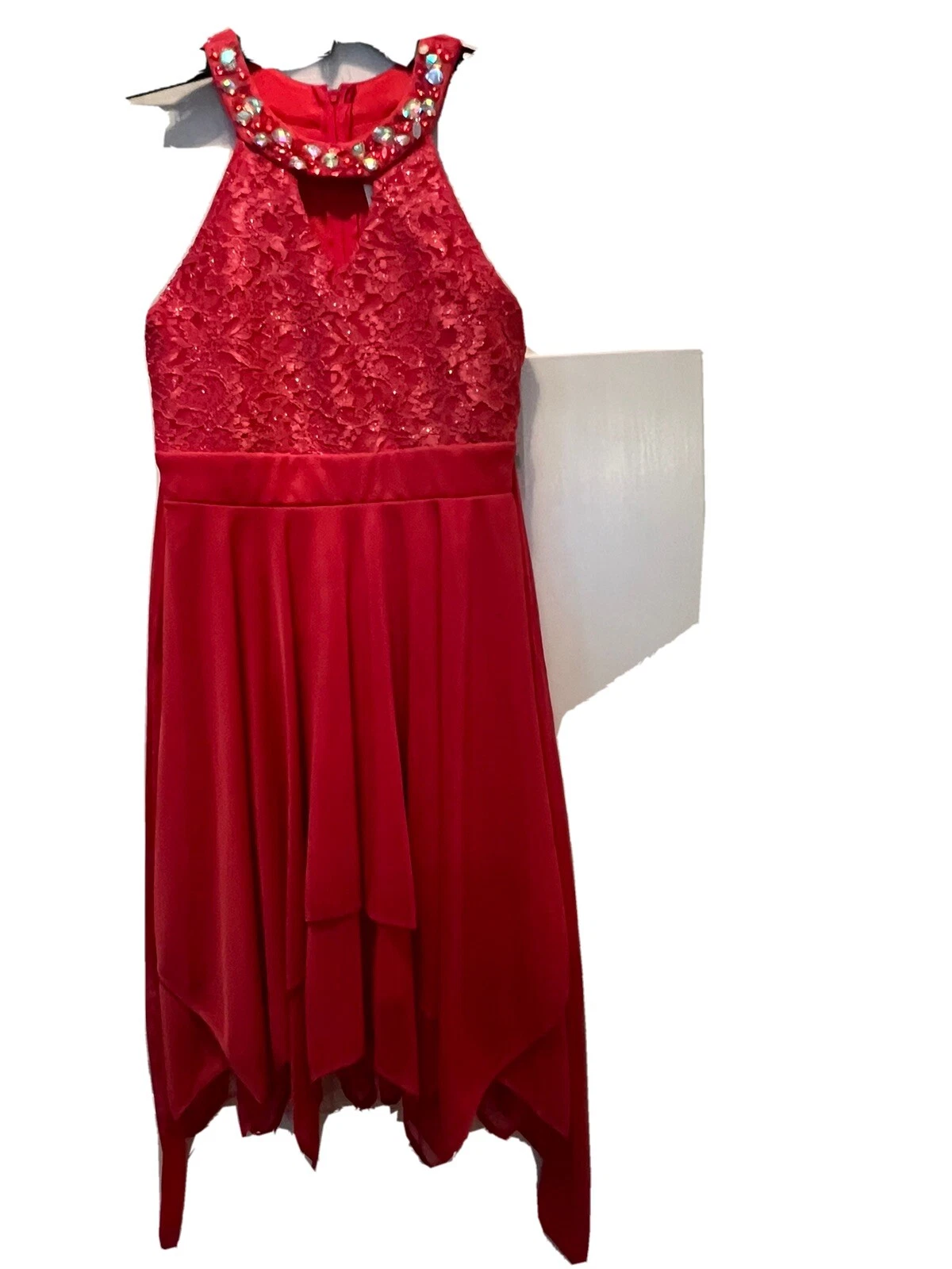 NWT Spring/Summer Tween Diva girls Special Occasion Coral dress size 8
