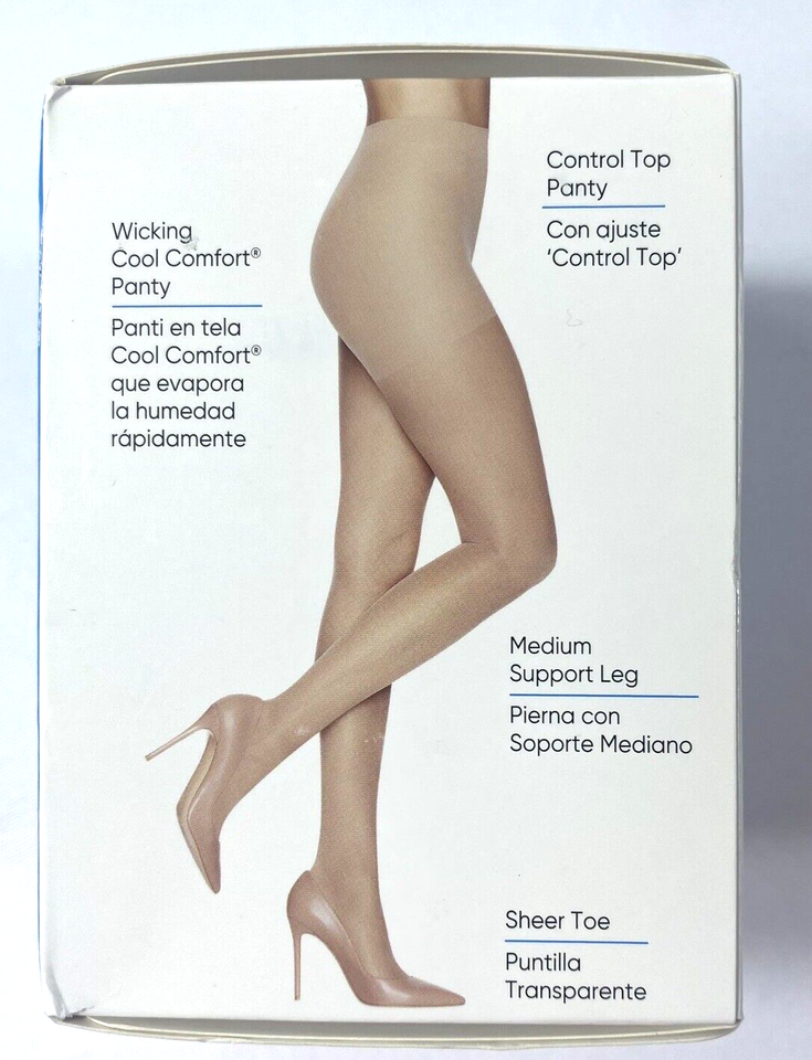 L'eggs Sheer Energy Control Top No Waistband Pantyhose Jet Black Q Plus - Shop Socks & Hose At H-E-B - Foto 7