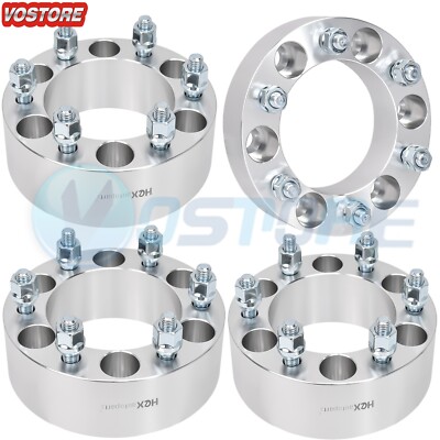 4Pcs 2'' 6x5.5 6x139.7 12x1.5 Wheel Spacers for Toyota 4Runner Tacoma FJ Cruiser