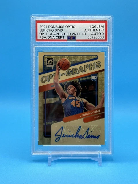 2021-22 Donruss Optic JERICHO SIMS Opti-Graphs Gold Vinyl Rookie AUTO #1/1  PSA