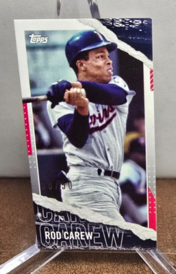 2020 Topps RIP Mini ROD CAREW #'d 38/50 Baseball #M78 Minnesota Twins Angels