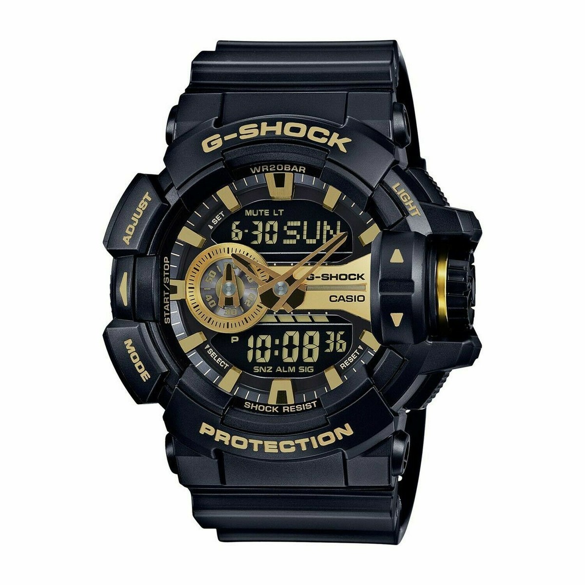 G-SHOCK 5611ゴールド ブラック 腕時計 Casio Men's G-Shock Garish Series Black & Gold Resin Watch GA400GB