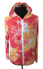 No Boundaries Hoodie Juniors Size 11-13 Multicolor Tie Dye Front Pocket Full Zip