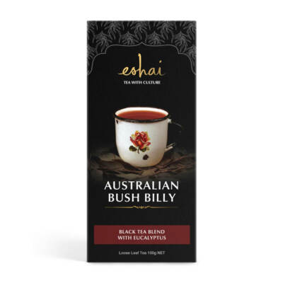 Eshai Australian Bush Billy Tea - Black Tea Blend with Eucalyptus - 100g Box ...