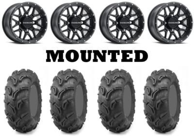 Kit 4 Maxxis Zilla 28x9-14/28x11-14 on Raceline Krank Matte Black Narrow TER