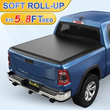 5.7FT 68" Bed Soft Roll-Up Tonneau Cover for 2019-2025 Ram 1500 New Body Style