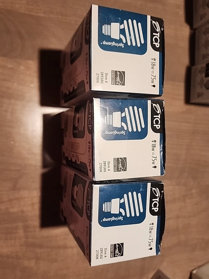 (3) TCP SpringLamp Compact Fluorescent Light Bulb 18W=75W 1200 Lumens 2700K - Image 4 of 4