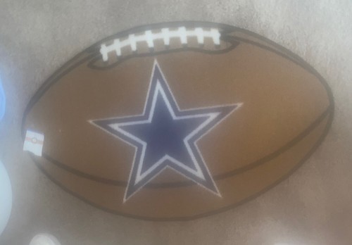 Dallas Cowboys 3 Foot Long Football Rug. New With Tags - Picture 2 of 2