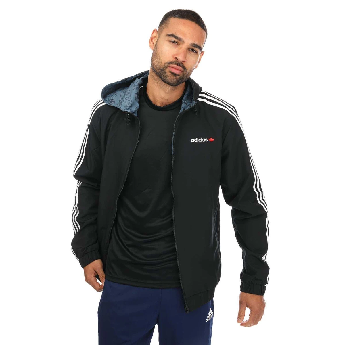 adidas Originals ZX Reversible Windbreaker Jacket in Black eBay