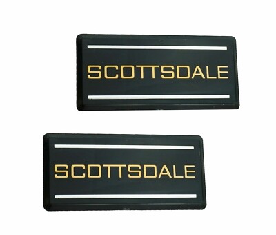 2pcs For 88-98 Scottsdale Logo Roof Pillar Cab Side Decals Emblems Badges