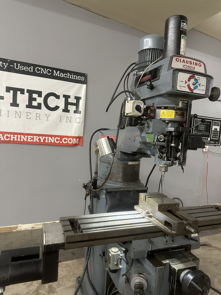 Clausing Kondia FV-1 CNC Vertical Mill With Proto Trak M2 CNC