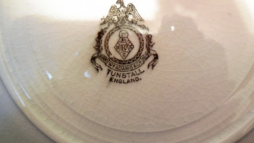 W. Adams & Co. "Plum" plate - 9" - Picture 4 of 4