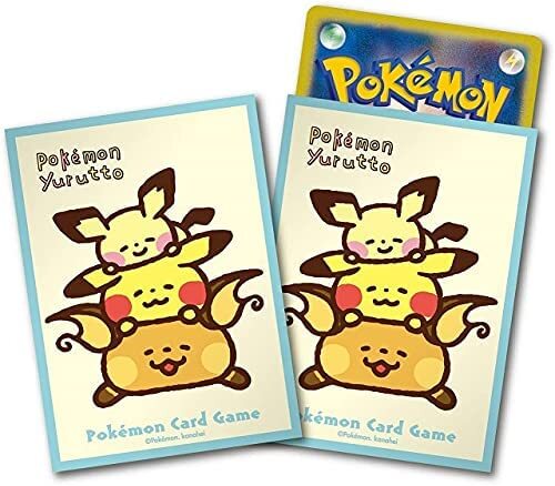 Pikachu Evolution Yurutto Nesoberi Art Japan Pokemon Center Deck Sleeves X64 For Sale Online Ebay
