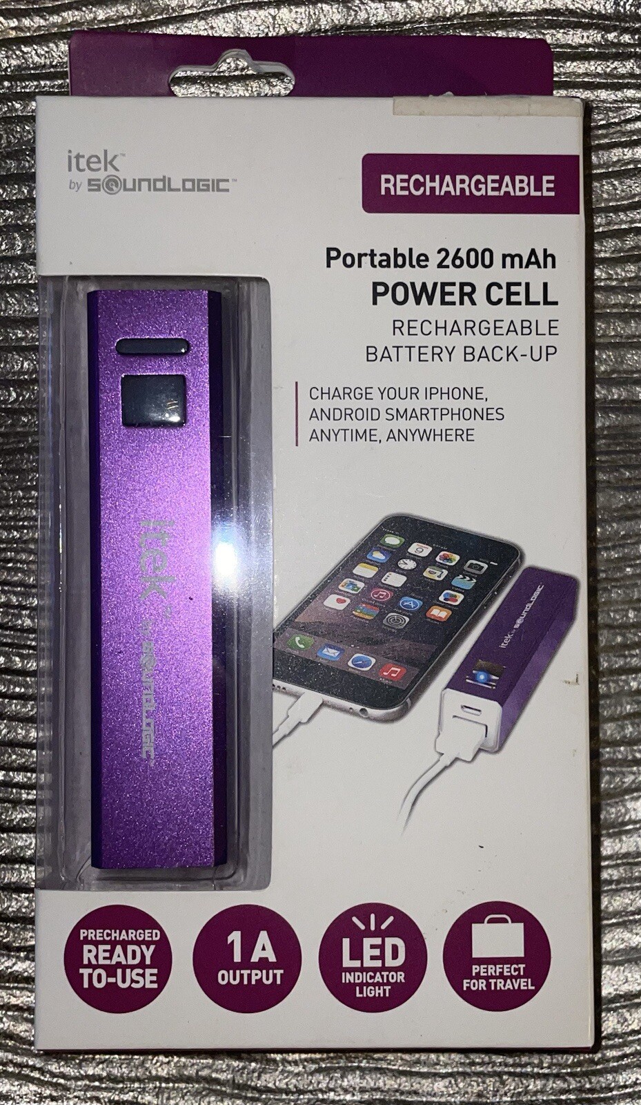 Itek by Sound Logic Rechargeable Portable 2600mAh Power Cell