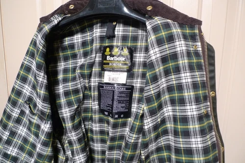 BARBOUR- A200 BORDER WAX COTTON JACKET - SAGE - MADE @ UK - EXCELLENT - 48 image 23