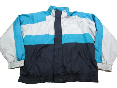 VTG Wilson Thomas E Wilson Windbreaker Jacket Men XL Packable Hood Tennis Active