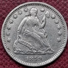 1859 O Seated Liberty Half Dime 5c Better Grade XF Details #77433