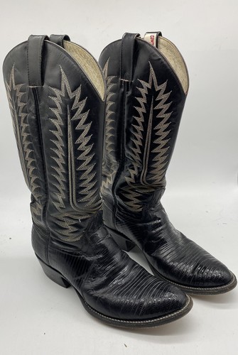 Cowtown Teju Lizard Exotic Cowboy Boots 9 B 844