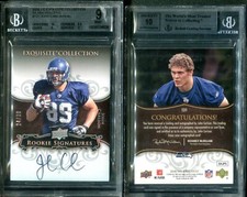BGS 9 2008 Exquisite Collection Silver Autograph John Carlson /30 POP1 G00 4145